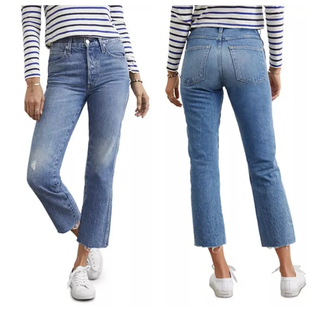 AMO Loverboy Cotton Cropped Jeans in Stargaze | 26